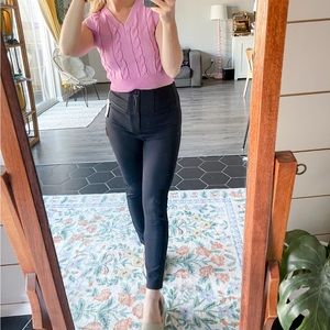 Free People  black pants Sz 8